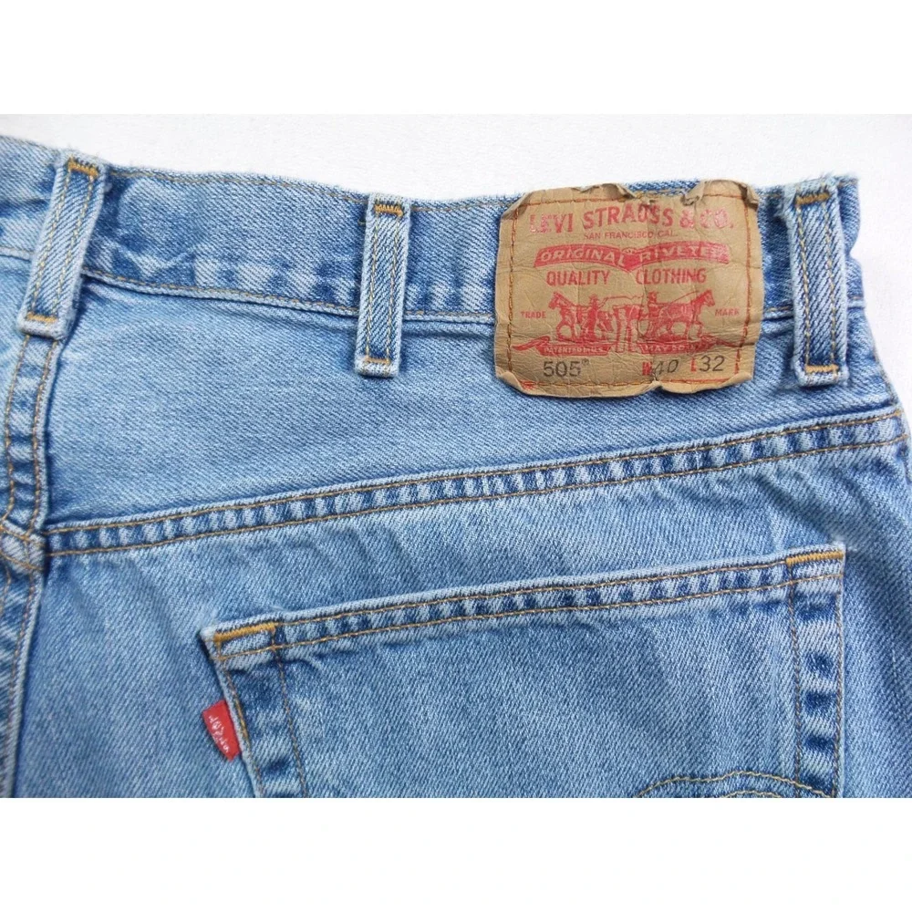 Vintage Levis Jeans Mens 40 x 32 Blue Denim 505 Regular Fit‎ Straight Leg Y2K